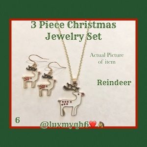 3 Piece Jewelry Set Reindeer